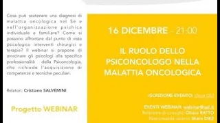 Il ruolo dello Psiconcologo nella malattia oncologica