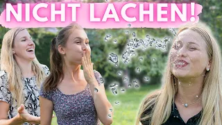 LACHCHALLENGE mit Wasser spucken!! @julia_libertyhorses @Pilsali