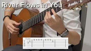 River Flows in You by Yiruma (EASY Guitar Tab)