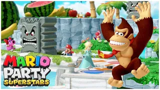 Mario Party Superstars Gameplay Yoshi's Tropical Island Walkthrough - Donkey Kong Won?
