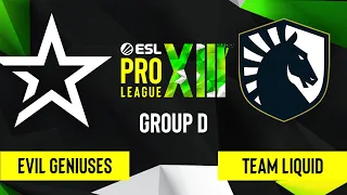 CS:GO - Evil Geniuses vs. Team Liquid [Overpass] Map 2 - ESL Pro League Season 13 - Group D