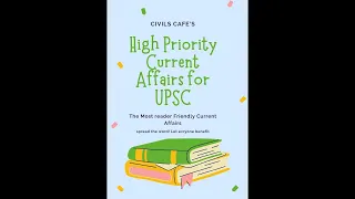 High Priority Current Affairs for UPSC Prelims & Mains : September 1 - September 4, 2021