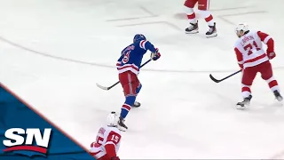 Alexis Lafreniere Goes Between The Legs And Finishes With The Sweet Backhand For The Goal