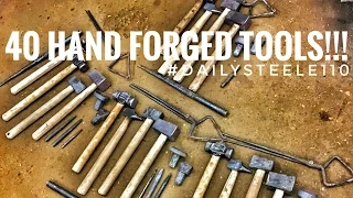 MAKING 40 HAND FORGED BLACKSMITHING TOOLS