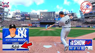 Anthony Rizzo reaches 300 home runs Complete Celebration - MLB The Show 24 New York Yankees - PS5 HD