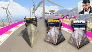 Cars Vs Windmills Vs Cars 455.444% People Quit GTA 5 After This Race!