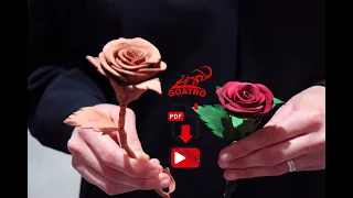 How to make a rose in 30 minutes, How to make a rose from leather, how to make a rose pattern