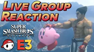 At least Kirby's safe from him | Live Group Reaction to Kazuya in Smash Ultimate