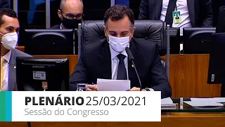 Sessão do CN Câmara - Deputados concluem votação da proposta orçamentária – 25/03/21