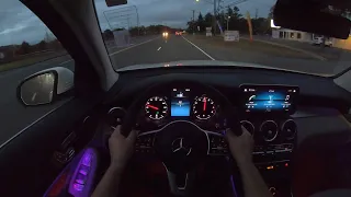2021 Mercedes Benz GLC 300 Evening/Night POV Drive - Very Comfortable!!