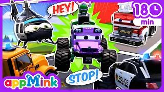 🚒🚓🚁 Super Trucks & Heroes Cartoons 🌟🦸‍♀️🎬 #appmink #nurseryrhymes #kidssong #cartoon #kids