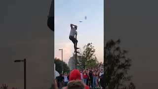 GUY FALLS OFF TREE AT BLOCK PARTY😱😱😱 #funny #explore #meme #fails #falling #humor #party