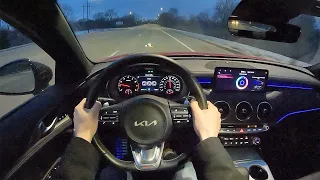 2022 Kia Stinger GT AWD - POV Night Drive (Binaural Audio)