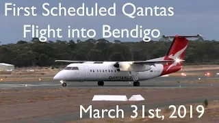 First Regularly Scheduled Qantas Flight into Bendigo - 31st March 2019