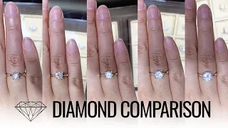 Diamond Size & Price Comparison (0.5, 0.75, 1, 1.5, 2 Carat Diamond Ring)