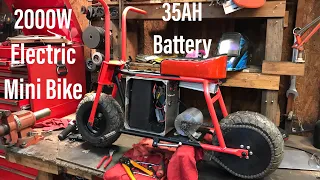 2000W Electric Mini Bike Part 2: Finish and Test Ride