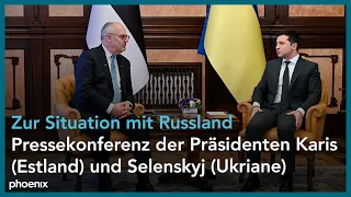 Ukraine und Estland: Präsidenten Selenskyj und Karis zur Situation mit Russland am 22.02.2022