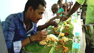 Engagement treat South indian special non-veg and veg meals Eating