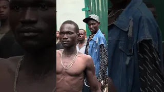 Bodybuilder walking in public 😱 #africangiant #africa #alpha