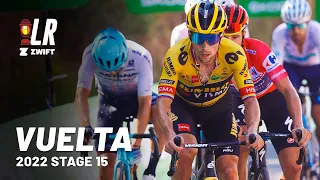 Roglič and Remco Go Head to Head | Vuelta a España Stage 15 2022 | Lanterne Rouge x Zwift