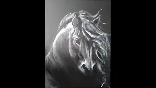 Acrylic Painting | Drawing a horse | Живопис акрилом | Малюємо коня