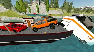 Moving Millionaire from Private Island Using a Boat | Farming Simulator 22