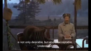 Drunk Russian bear in Siberia /English subtitles/