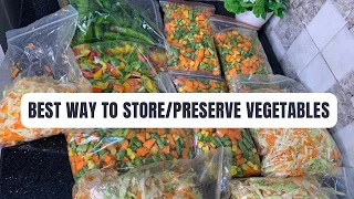 BEST WAY TO STORE/PRESERVE YOUR VEGETABLES IN A ZIPLOCK BAG|green beans|carrot|bell peppers #veggies