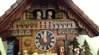 Cuckoo Clock with water wheel with real flowing water