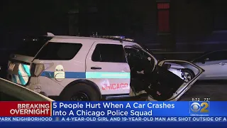 5 Hurt When Car Crashes Into Chicago Police Squad Car