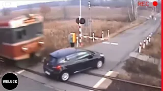 30 Tragic Moments! Dangerous Train Smashed Car On Dash Cam Videos Got Instant Karma | Idiots In Cars