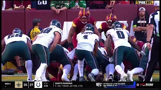 Eagles Score TD on Fake Tush Push/Brotherly Shove | Eagles vs Commanders 2023