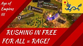 Rushing in Free For All = RAGE! Age of Empires III