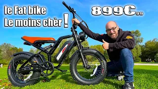 un vélo électrique fat bike pas chèr qui à tout d'une petite mob ! le euenion FXH009