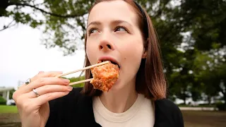 Enjoying a Local Meat Festival in Yokohama Japan