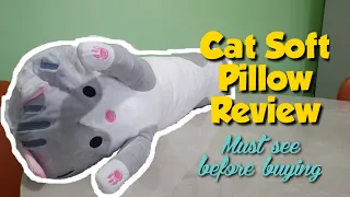 LONG SOFT ANIMAL (CAT, KITTY) PILLOW / CUSHION  ♧ REVIEW ♧ CHECK IT OUT PRIOR BUYING ♧ JNC CORNER