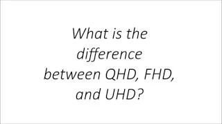 QHD vs FHD vs UHD (What's the difference?)