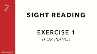 RCM Level 2 Sight Reading | Exercise 1 (One Hand at a Time - Piano)