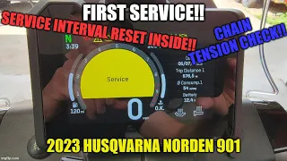 2023 Norden 901 Part 14 (Oil change, service reset, chain tension check)