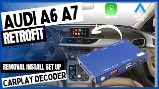 How to install CarPlay to Audi A6 A7 Original Radio Removal Retrofit Decoder S6 S7 RS6 RS7