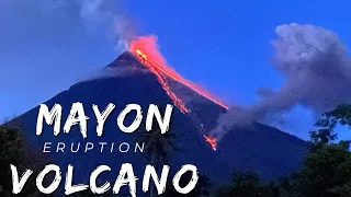 Witness the Unforgettable Lava Flow from Mayon Volcano's Recent Eruption