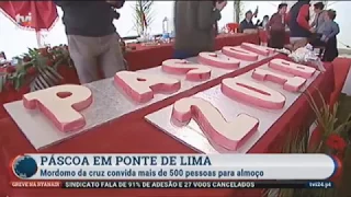 Mordomo da cruz de Fontão convidou mais de 500 para almoço de Páscoa