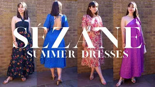 SÉZANE HAUL / Trying 6 of the most BEAUTIFUL DRESSES from Sézane (on a UK 12 / US 8) AD