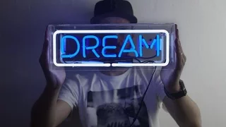 my DREAM Neon Sign in Acrylic Box