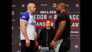 Fedor Emelianenko vs. Rampage Jackson Bellator Weigh-In Staredown - MMA Fighting