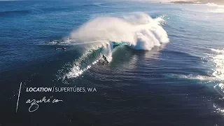 Drone footage of Surfing at Perfect Supertubes in Western Australia.