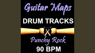 Punchy Rock 90 BPM Drum Track for Bass Guitar