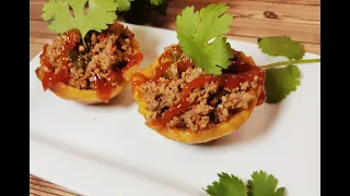 THE BEST FRIED PLANTAIN CUP |with STUFFED GROUND BEEF SUPER DELICOUS
