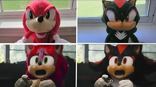 Sonic The Hedgehog Movie Shadow vs Knuckles   Uh Meow All Designs Compilation