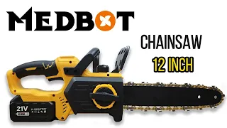 MEDBOT 12Inch Lithium Battery Power Chainsaw/ Double Safety Lock/ Unboxing ＆ Show Detail